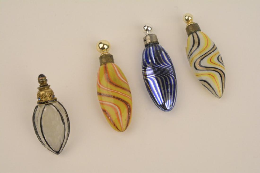 Lot w4 Mini Art Nouveau Glass Scent PerfumeBottles (1 of 14)