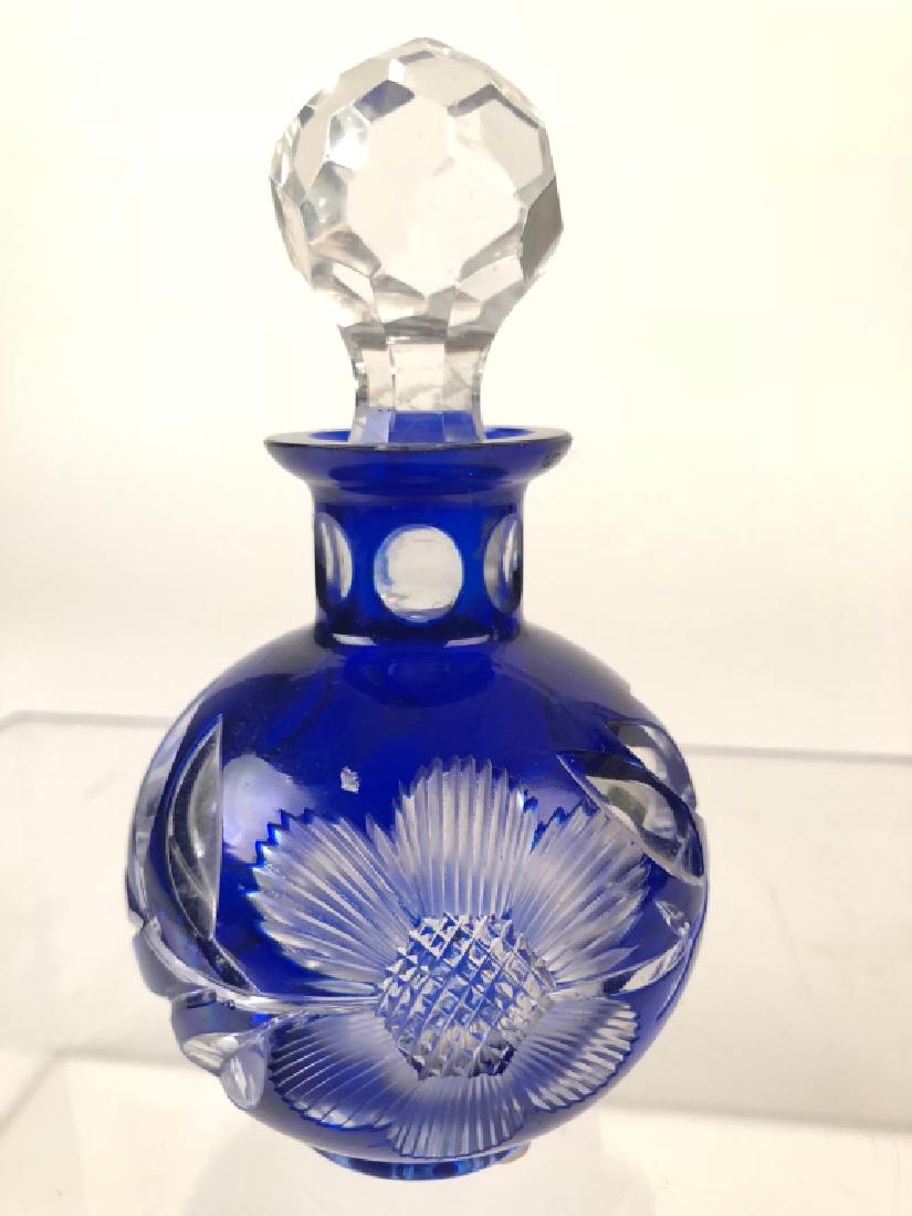 Bohemian Cobalt Glass Perfume Bottles (1 of 8)