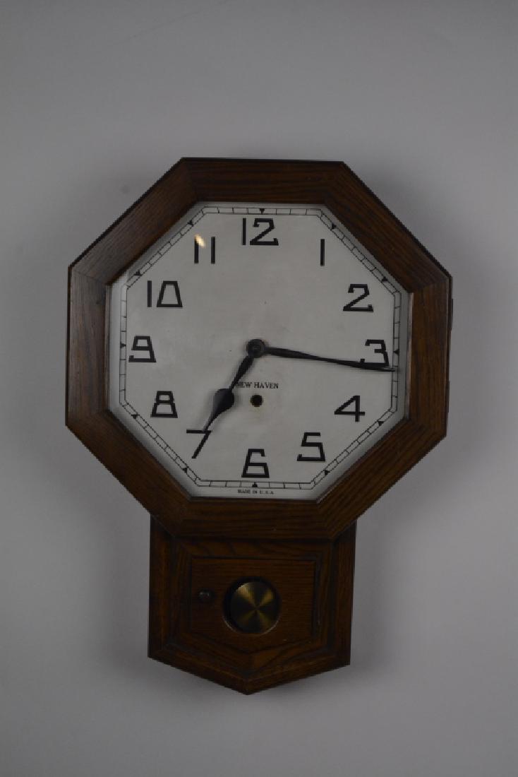 New Haven Drop Octagon Regulator Wall Clock