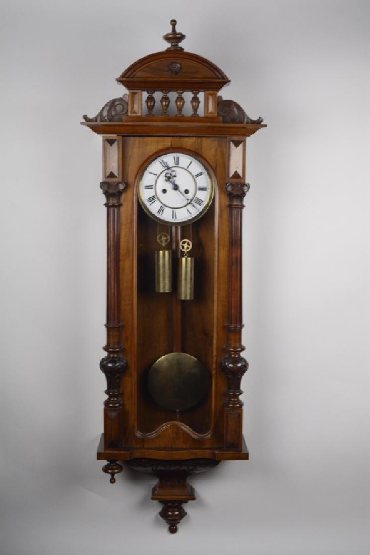 Beautiful German Vienna Regulator Long Wall Clock (1 of 17)