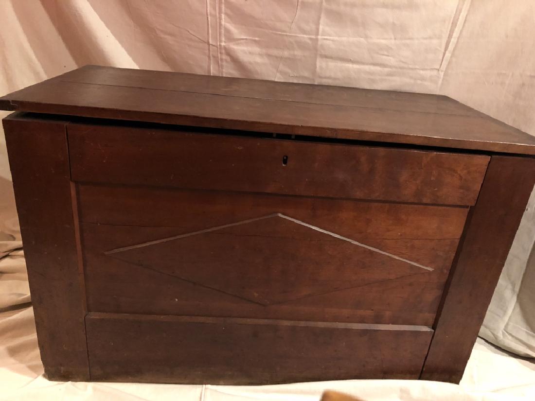 Antique Primitive Hand Carved Large Blanket Chest (1 of 15)