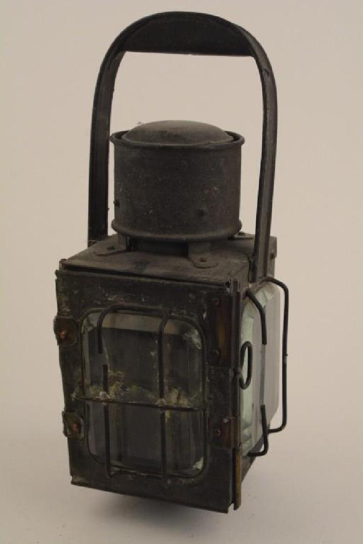 Square Beveled Glass Antique Carriage Oil  Lantern (1 of 13)