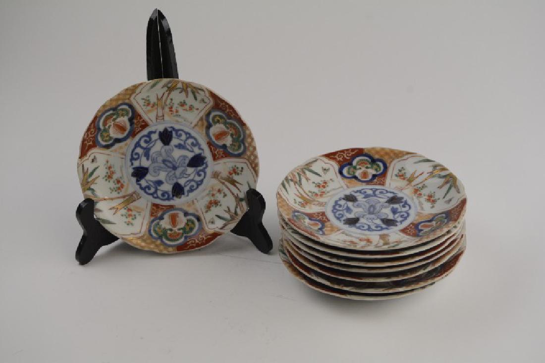 Set of 8 Antique Imari Handpainted 6-3/4" Plates (1 of 9)