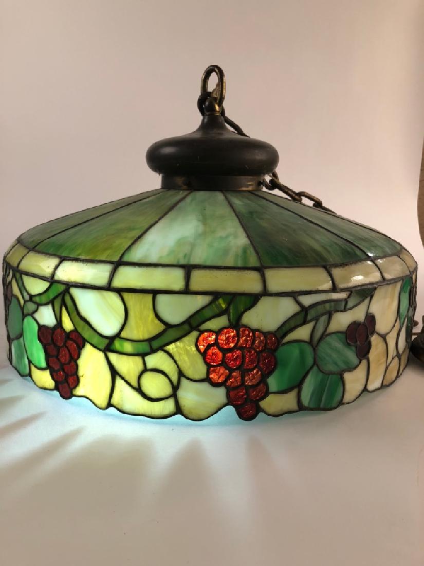 Antique Stained Glass Tiffany Style Chandelier (1 of 10)