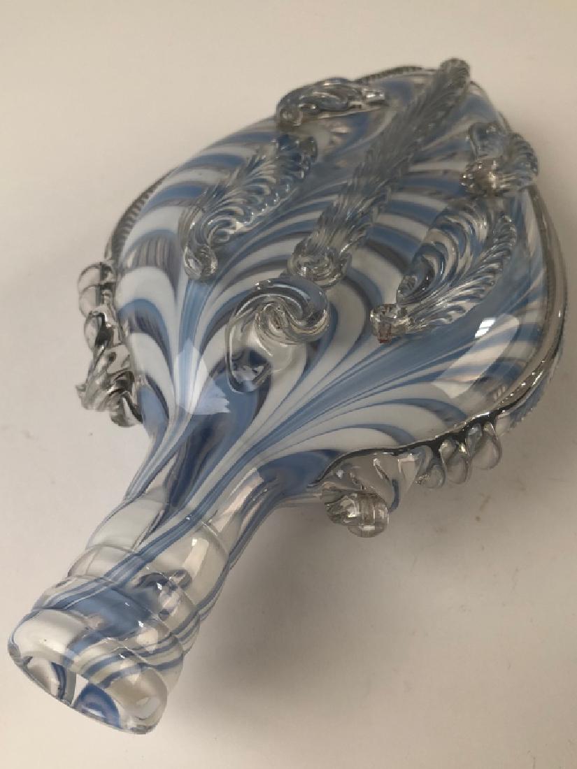 Fabulous Nailsea Blue & White Glass Flask (1 of 5)