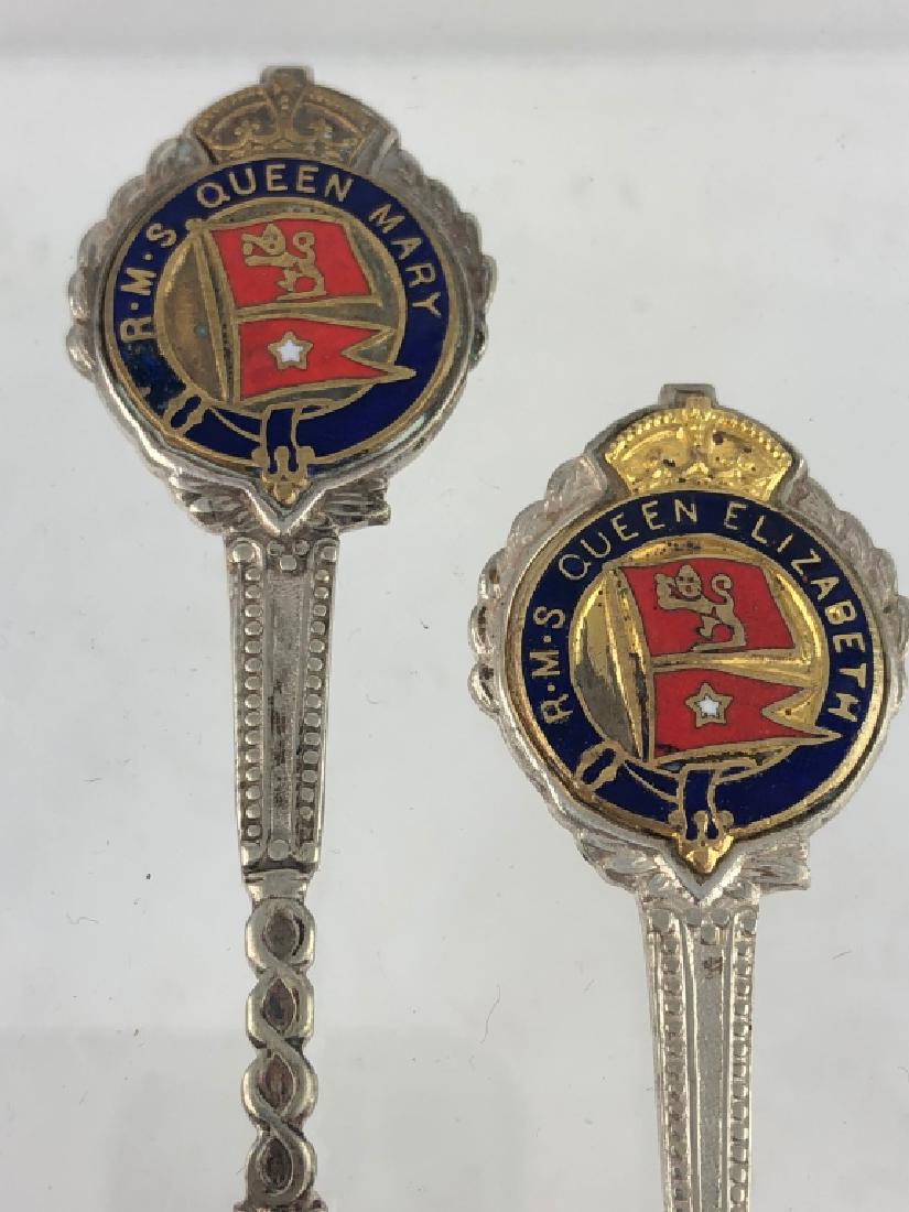 Vintage Commemorative RMS QM & QE Spoons (1 of 7)