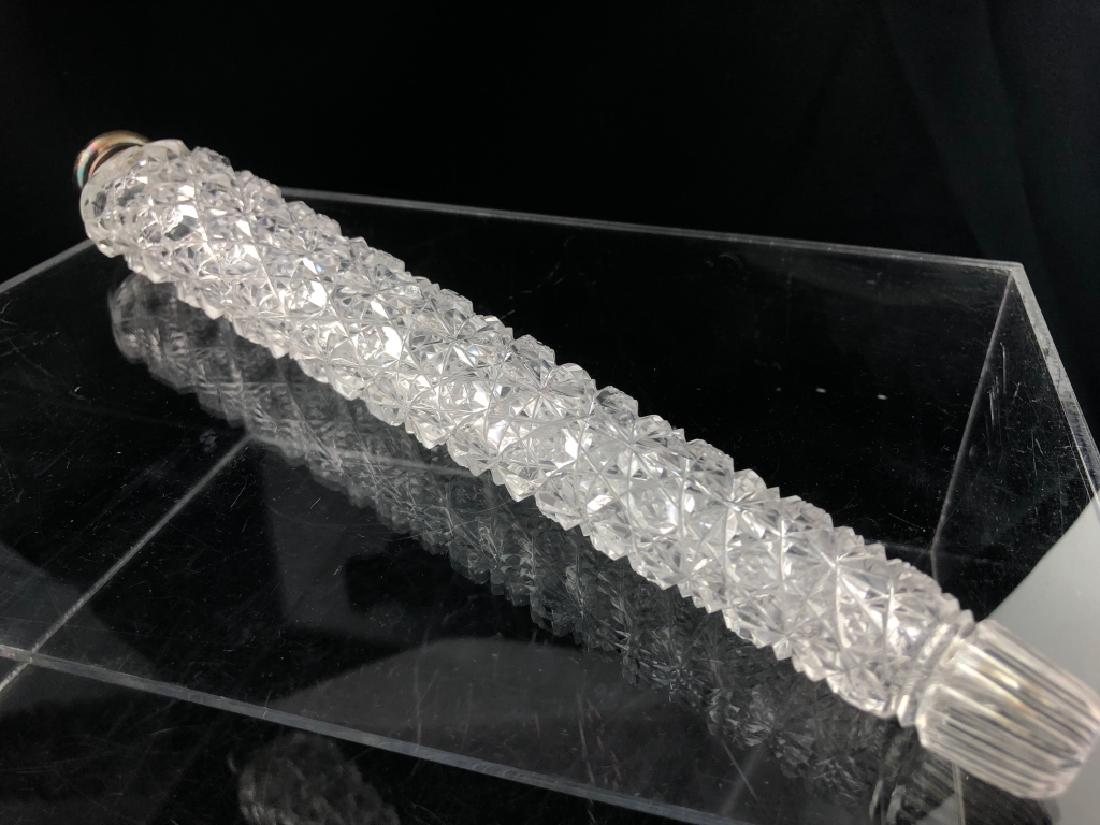 Rare 12" Ladies Fine Cut Glass Crystal Flask (1 of 9)