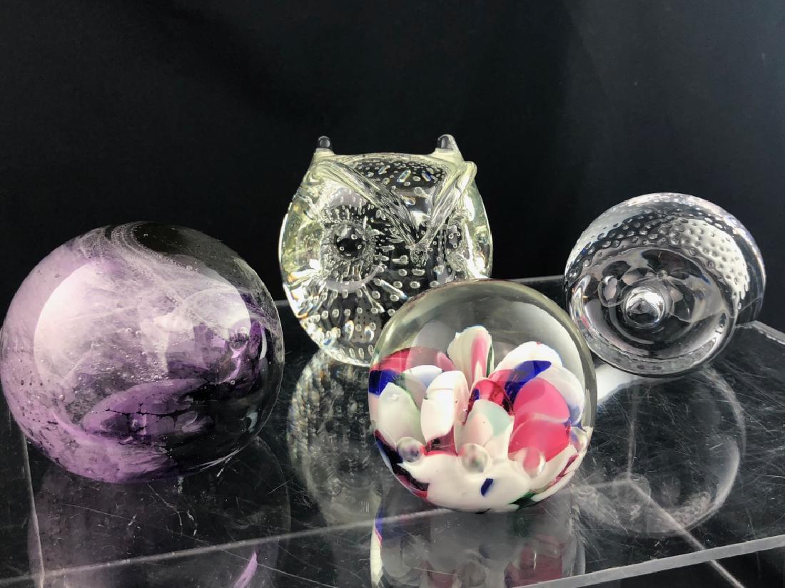 Lot of 4 Art Glass Paperweights (1 of 13)