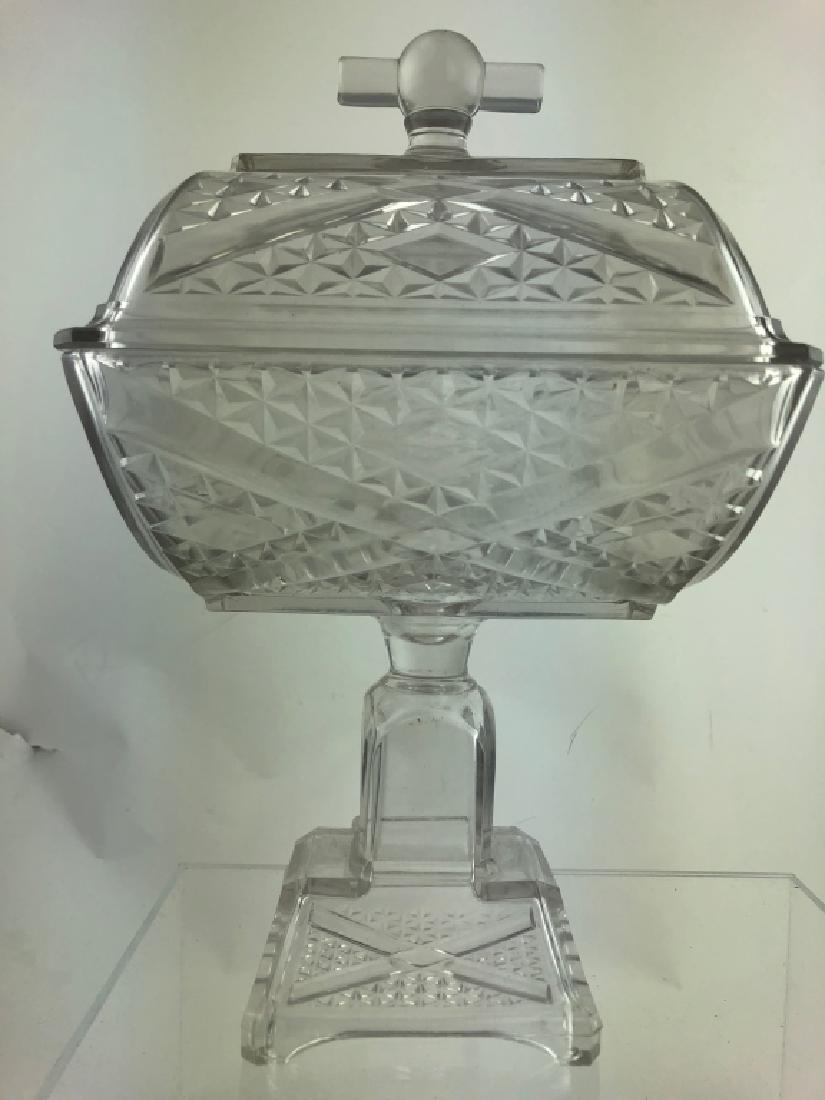 Rare Tall Lidded Dome Candy Dish