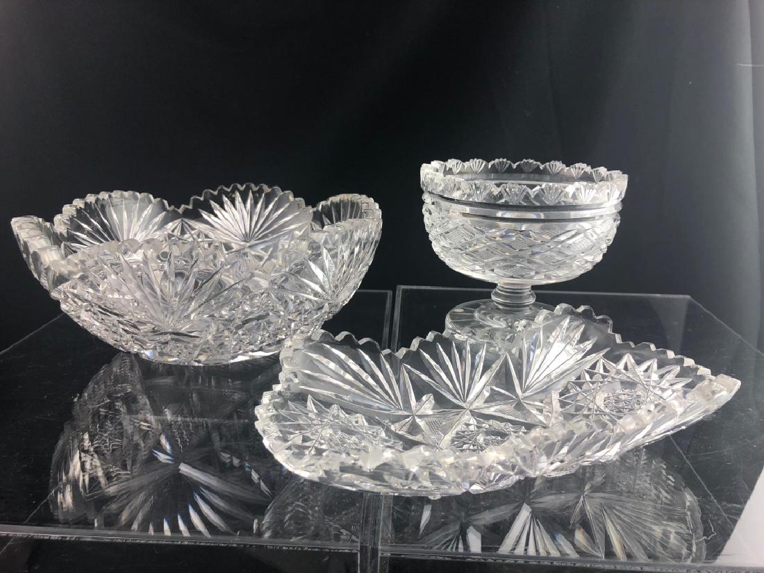 Trio of  ABP Cut Glass Crystal Bowls & Dish (1 of 9)
