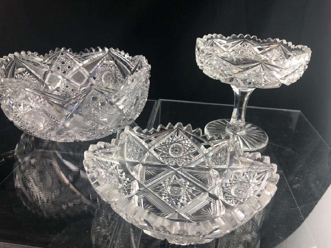 CutGlass Crystal ABP Bowl, Pedestal Dish & Platter (1 of 11)