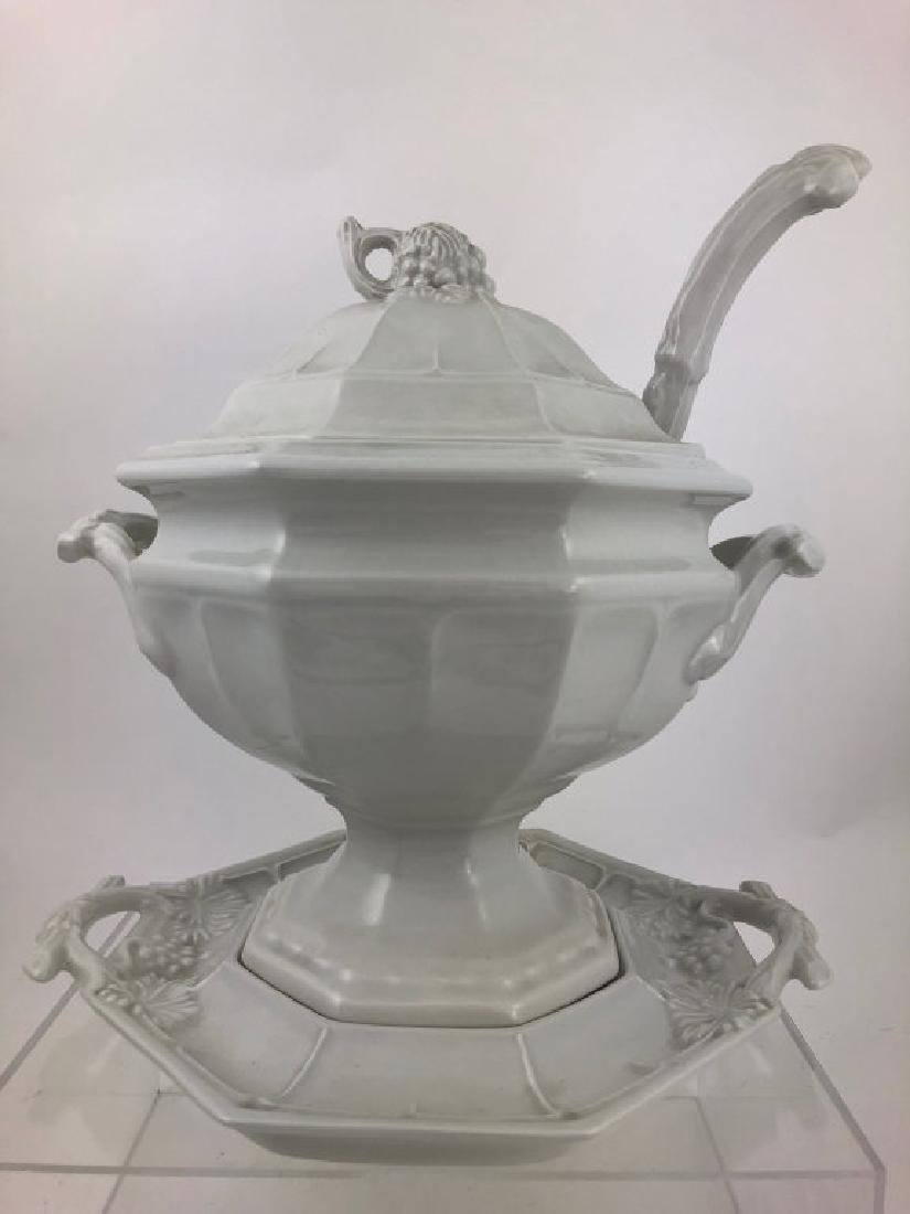 4 pc. Vintage Ironstone Soup Tureen w/ Ladle (1 of 15)