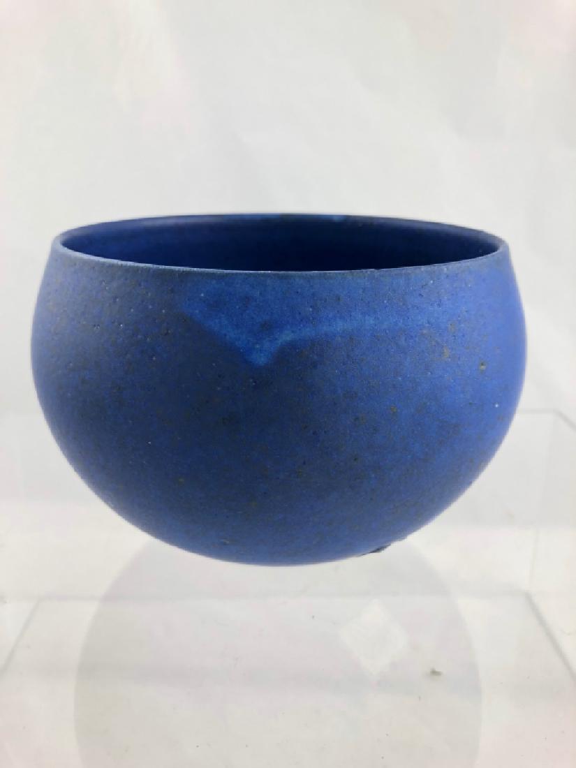 Mid Century Modern Cobalt Blue Ceramic Bowl (1 of 9)