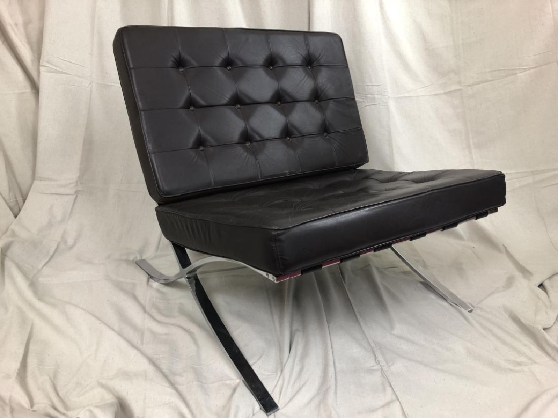 Danish Modern Black Leather Barcelona Chair 1 of 2 (1 of 15)