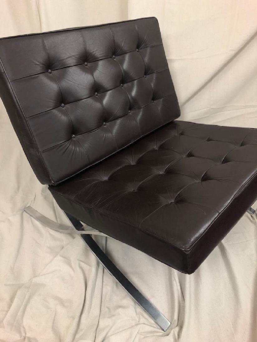 Danish Modern Black Leather Barcelona Chair 2 of 2 (1 of 11)