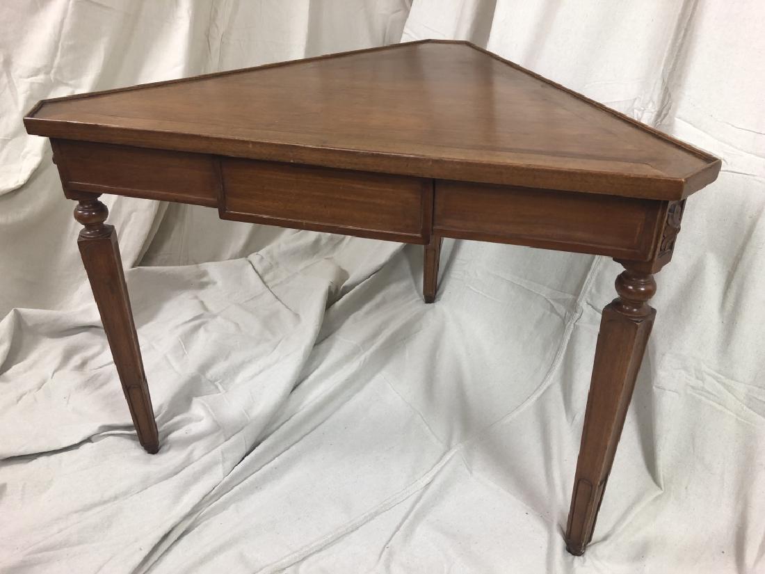 Stunning Vintage Corner Triangle Table w/ Drawer (1 of 13)