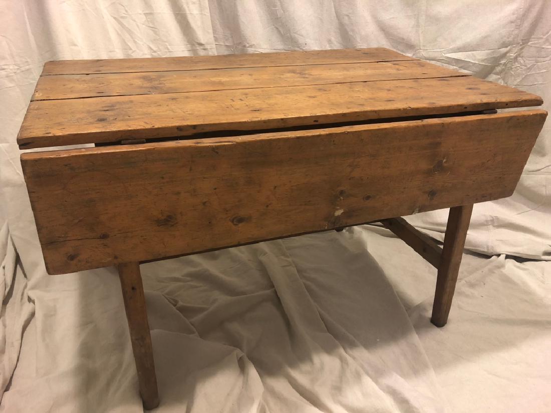 Primitive Pine Drop Front Pegged Farm Work Table (1 of 13)