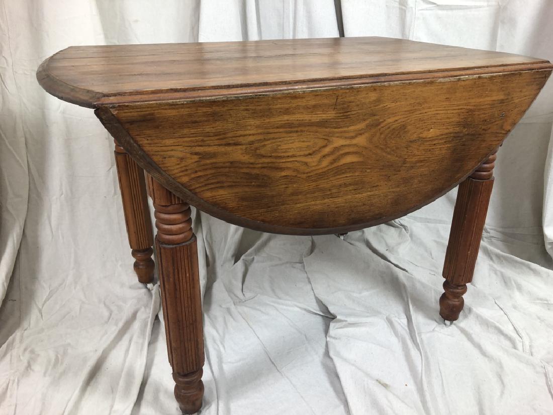 Oak Round Drop Leaf Table (1 of 15)