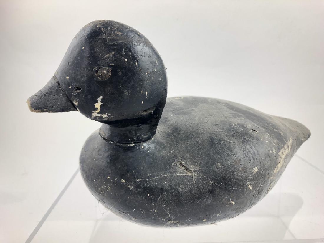 Antique Hand Carved Folk Art Duck Decoy Weighted (1 of 9)