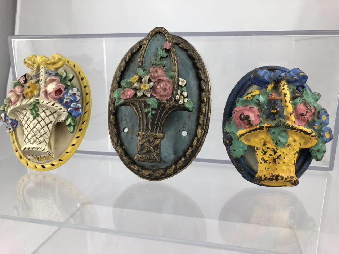 3 Vintage Cast Iron Floral Door Knockers (1 of 20)