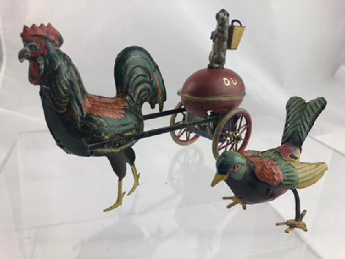 Lot of 2 Colorful Litho German Duo Windup Tin Toys (1 of 20)