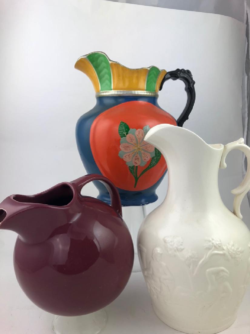 Lot of 3  colorful Unique Vintage Water Pitchers (1 of 17)