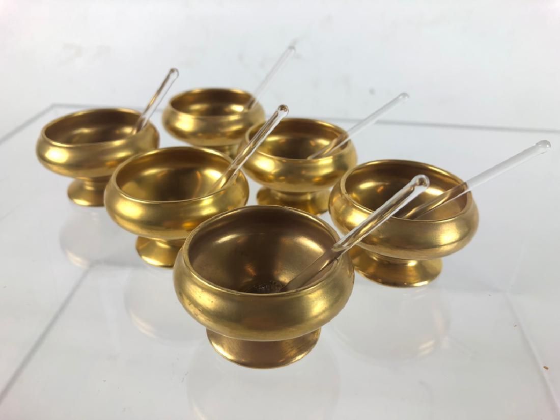 6 Belleek "Willets" Porcelain Salts w/ spoons (1 of 11)