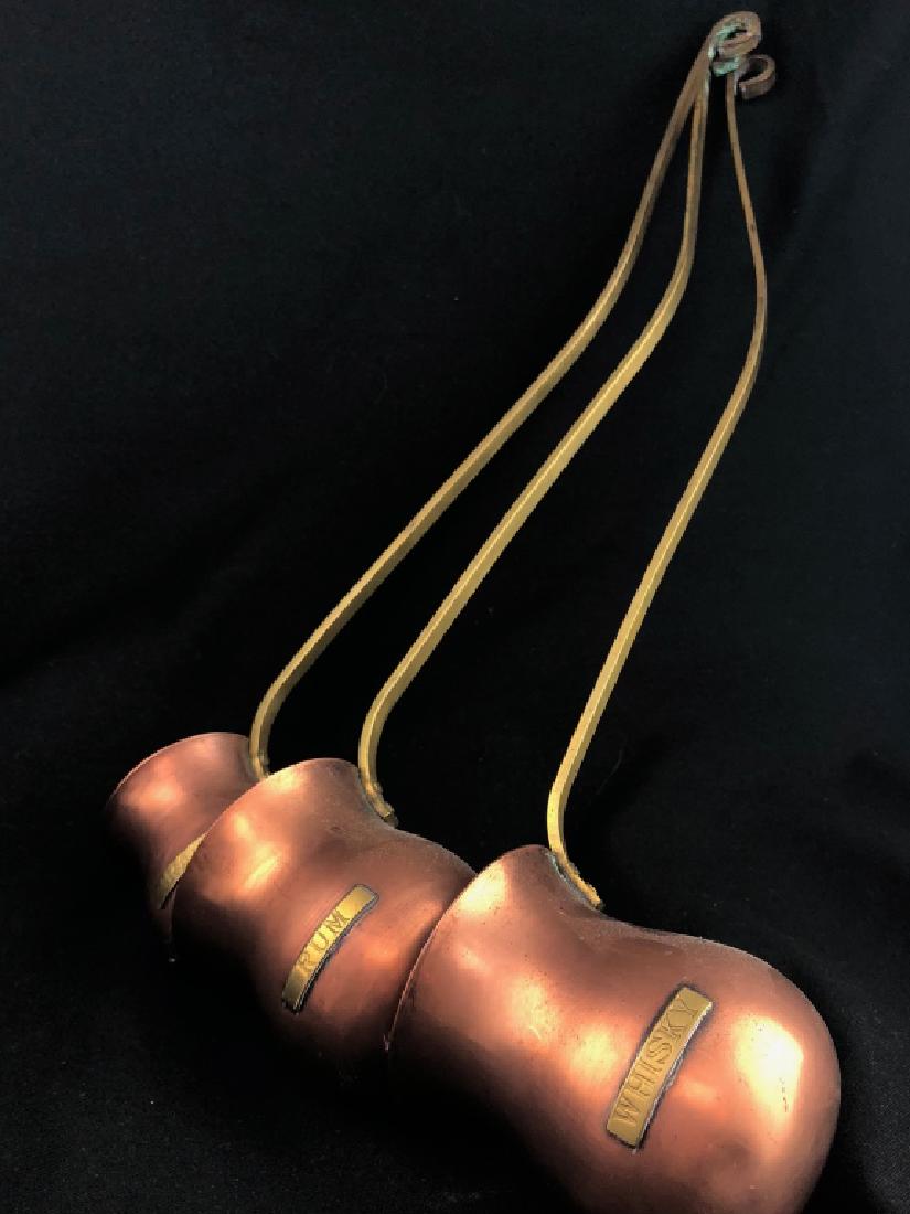 Superb Set of 3 Copper Spirit Ladle Cups 16" long (1 of 13)