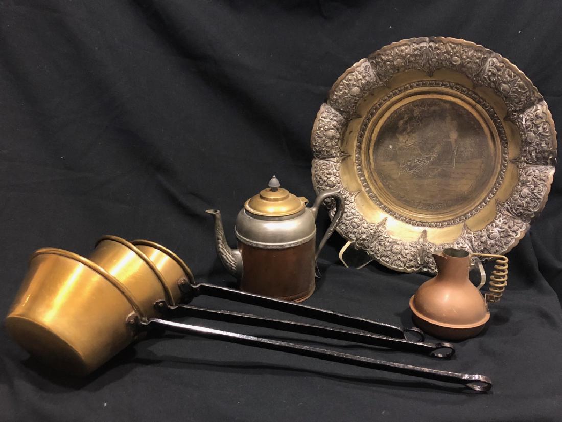 Lot of 4 Rare Antique Brass, Copper Primitives (1 of 20)