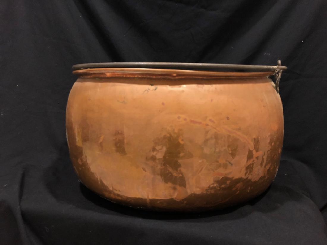 Outstanding 19" Copper Cauldron w/ Handle (1 of 10)