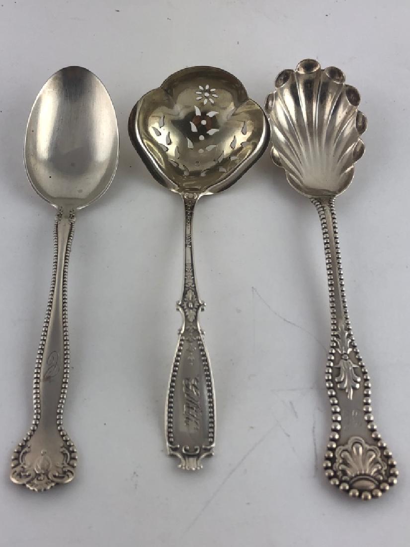 3 Unique Assorted Sterling Silver Serving Spoons (1 of 17)