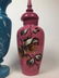 Antique Decorated Bristol Glass Vase & Lidded Urn - 16