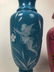 Antique Decorated Bristol Glass Vase & Lidded Urn - 4