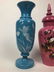 Antique Decorated Bristol Glass Vase & Lidded Urn - 8
