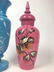 Antique Decorated Bristol Glass Vase & Lidded Urn - 9