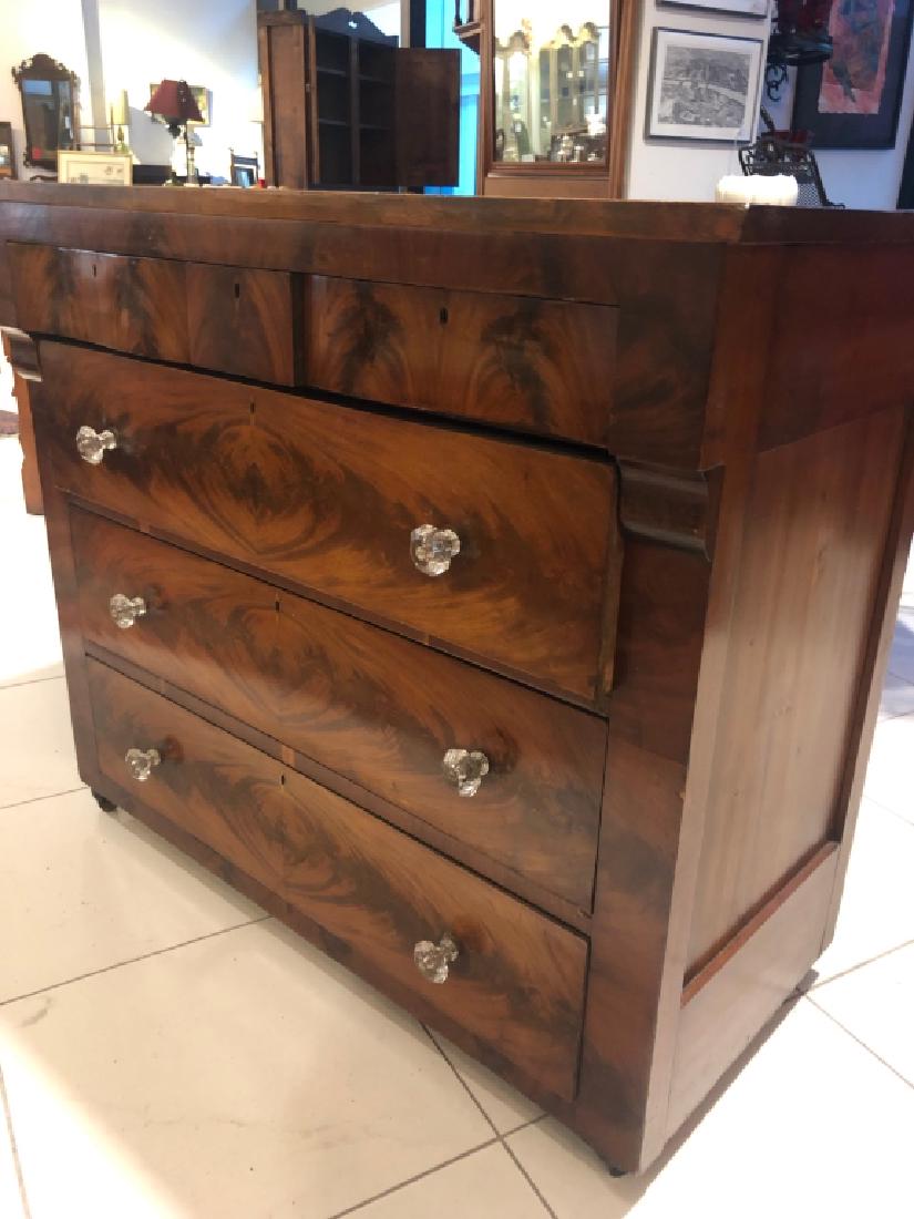 Antique Empire Burled Wood Dresser W Glass Knobs Apr 06 2019