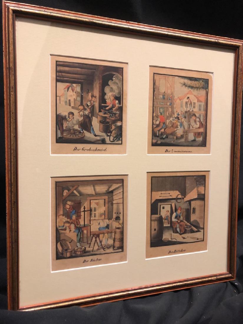 4 Very Rare Old Germany Prints Huelsenbeck Estate (1 of 12)
