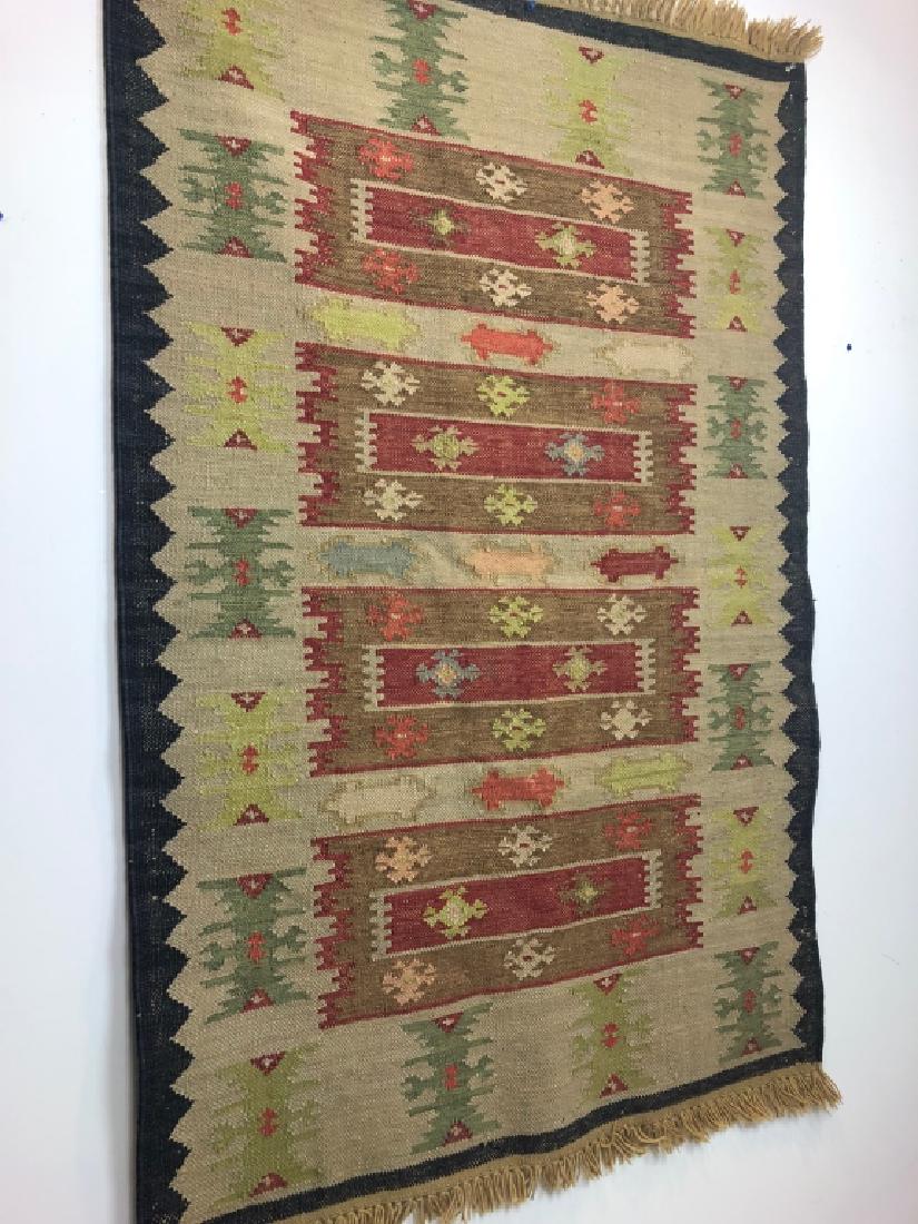 Beautiful Vintage Classic Hand Woven Aztec Rug 3x5 (1 of 16)