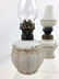 3 Antique Victorian Milk Glass Oil Lamps - 2