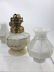 3 Antique Victorian Milk Glass Oil Lamps - 6