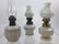 3 Antique Victorian Milk Glass Oil Lamps - 7
