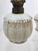 3 Antique Victorian Milk Glass Oil Lamps - 8