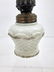 3 Antique Victorian Milk Glass Oil Lamps - 9