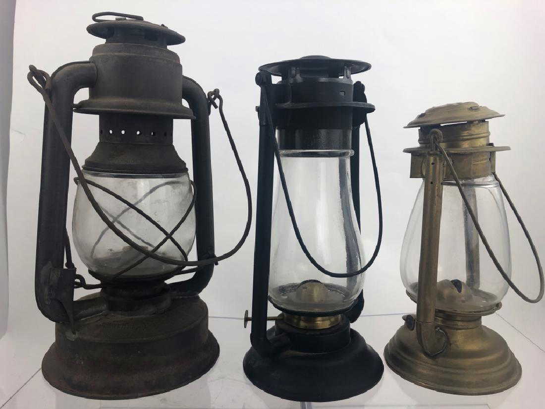 Lot of 3 Vintage Kerosene Lanterns