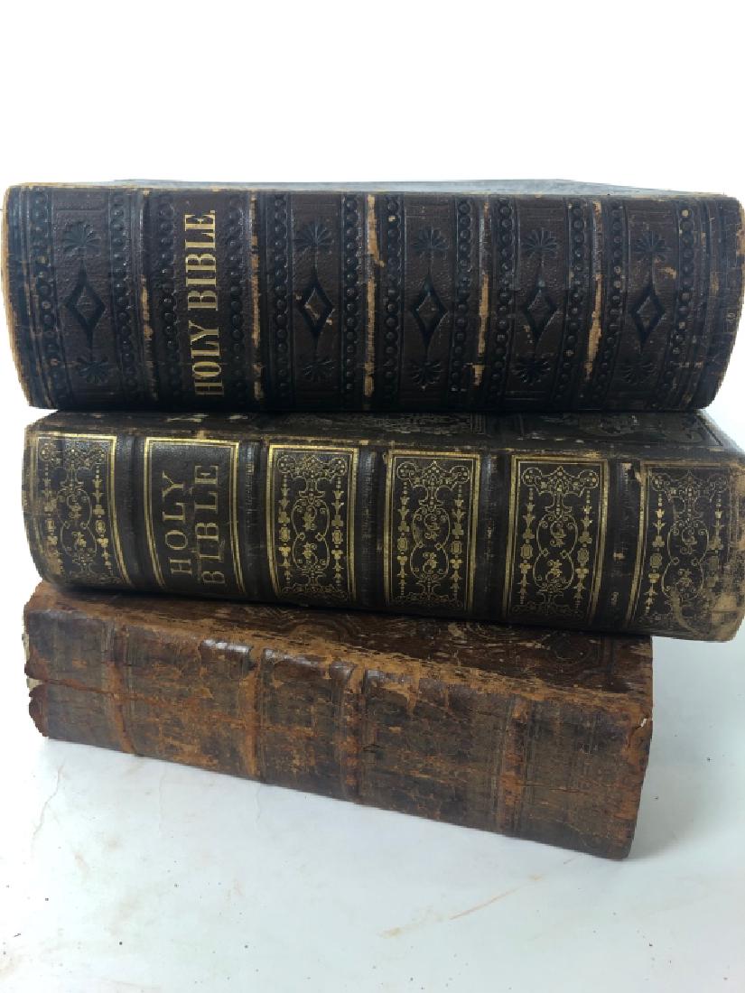 Three 19th Century  Antique  American Bibles (1 of 16)