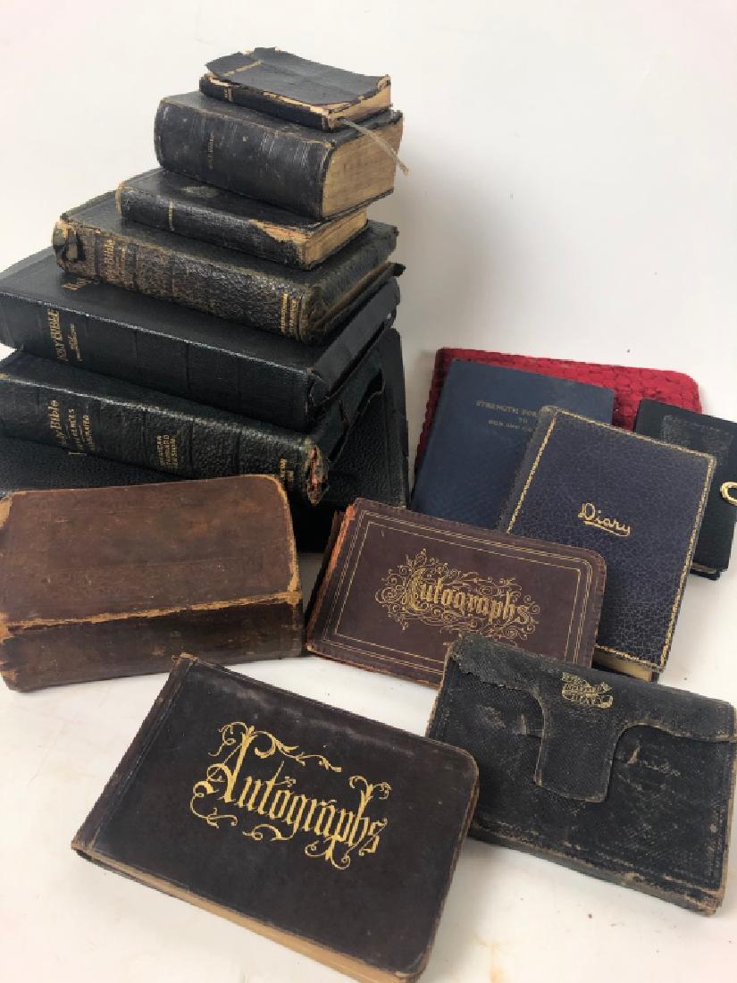 Assortment 11 Diaries, Bibles and Autograph Books (1 of 20)