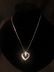 Ladies 14k White Gold Heart Shaped Diamond Pendant - 12