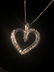 Ladies 14k White Gold Heart Shaped Diamond Pendant - 3