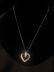 Ladies 14k White Gold Heart Shaped Diamond Pendant - 5