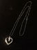 Ladies 14k White Gold Heart Shaped Diamond Pendant - 7